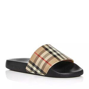 BURBERRY NWT Women's Furley Check Pool Slides Size 8.5 (39 EUR)